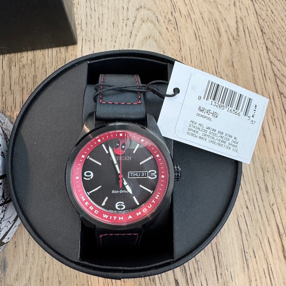 Citizen Black and Red Sporty Watch